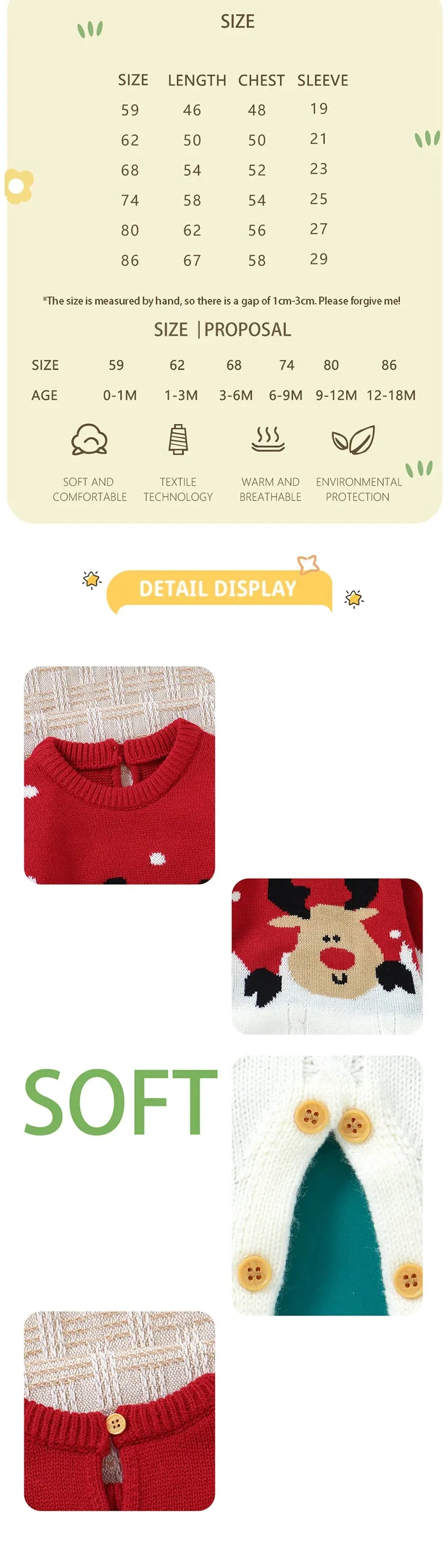 "Rudy" Reindeer Knitted Romper Set