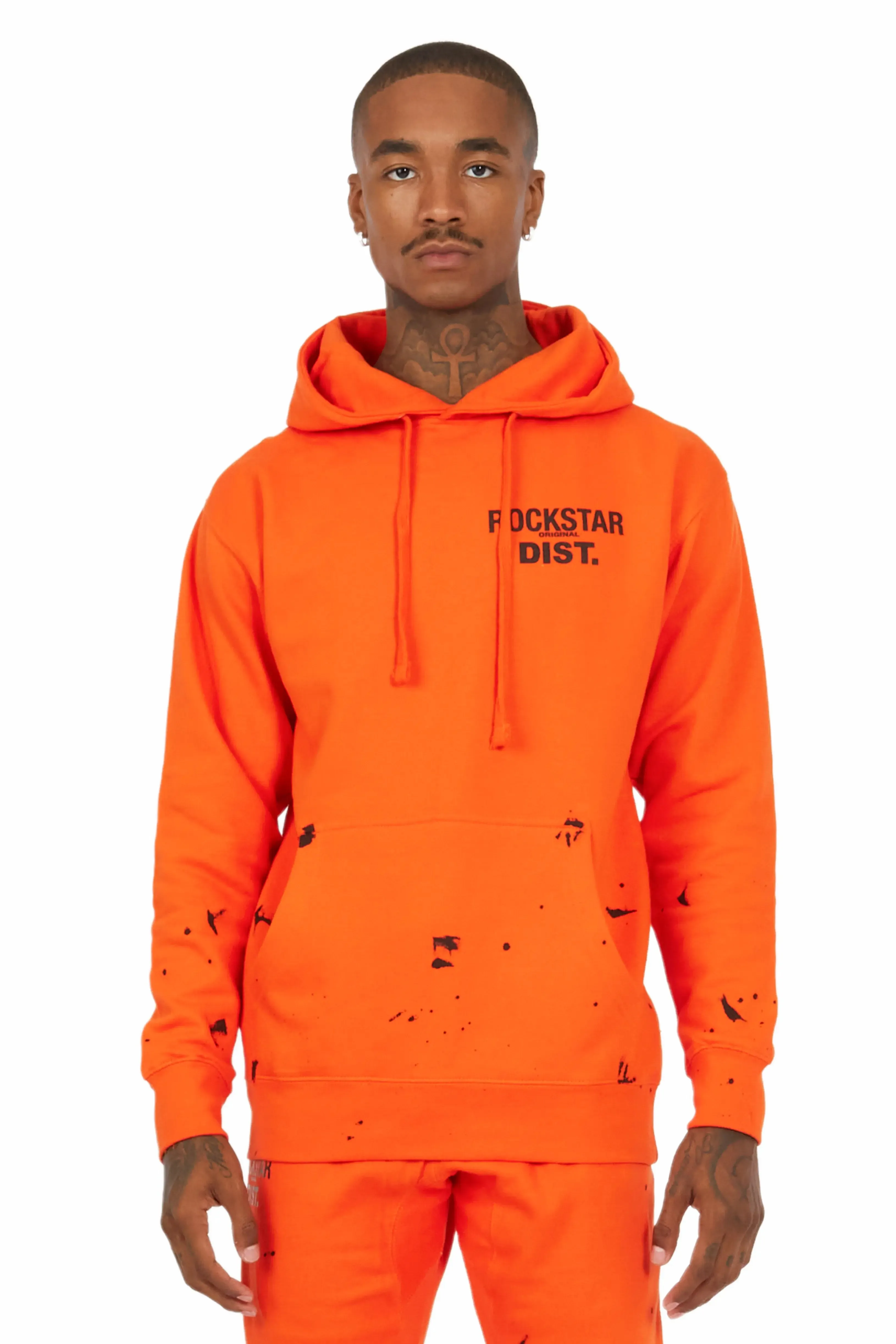 Raffer Orange Graphic Hoodie