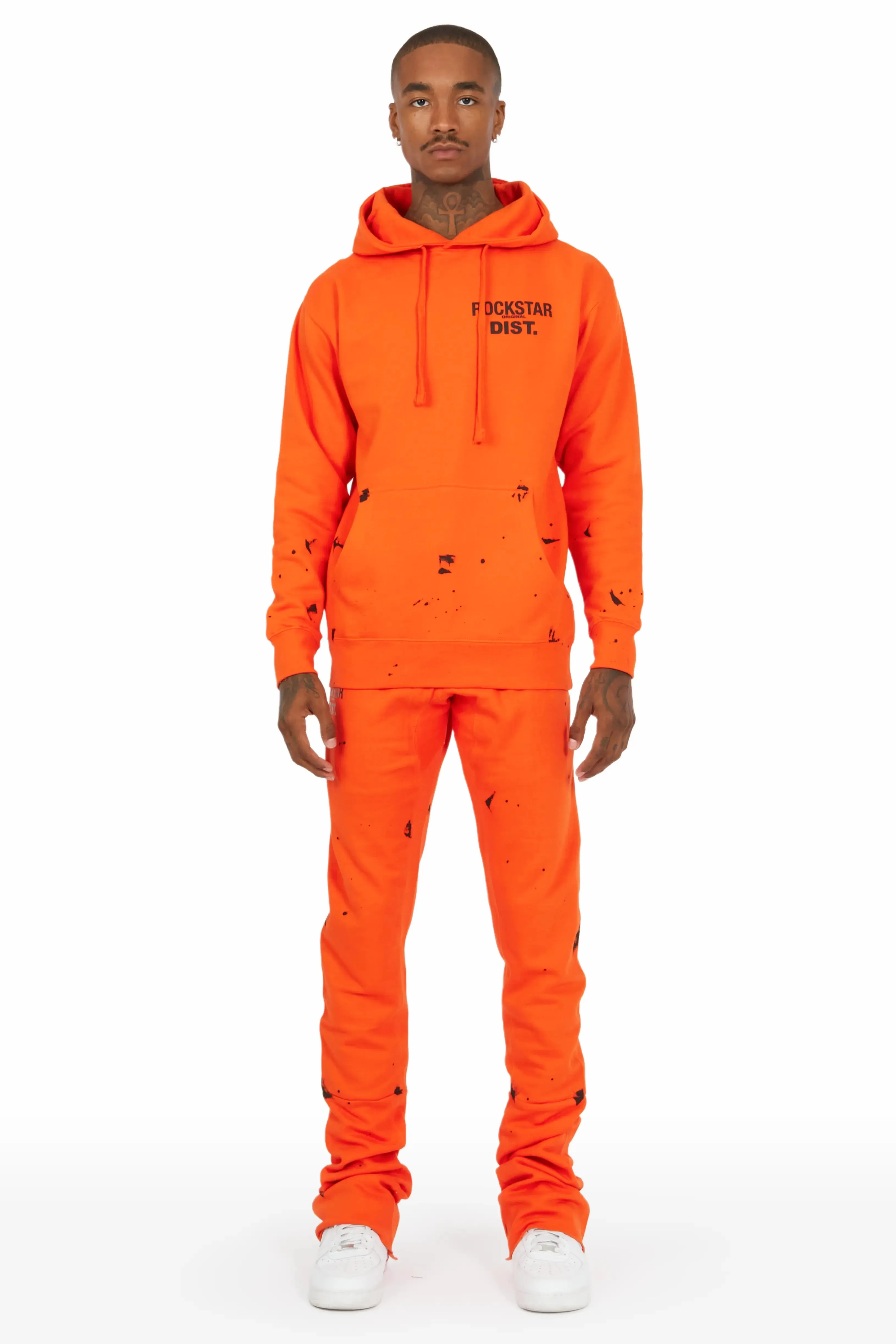 Raffer Orange Graphic Hoodie