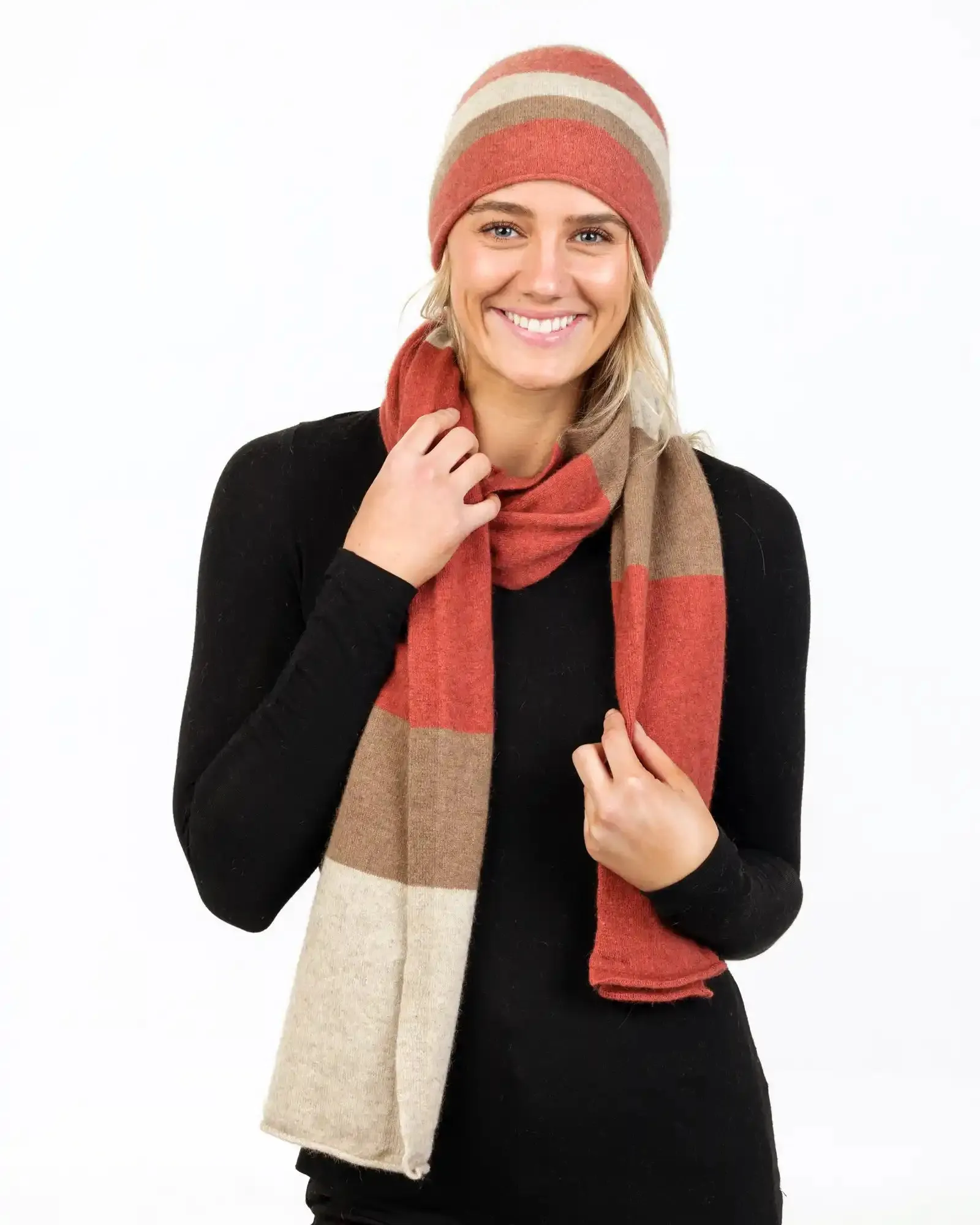 Rosewood Stripe Travel Scarf - NX824