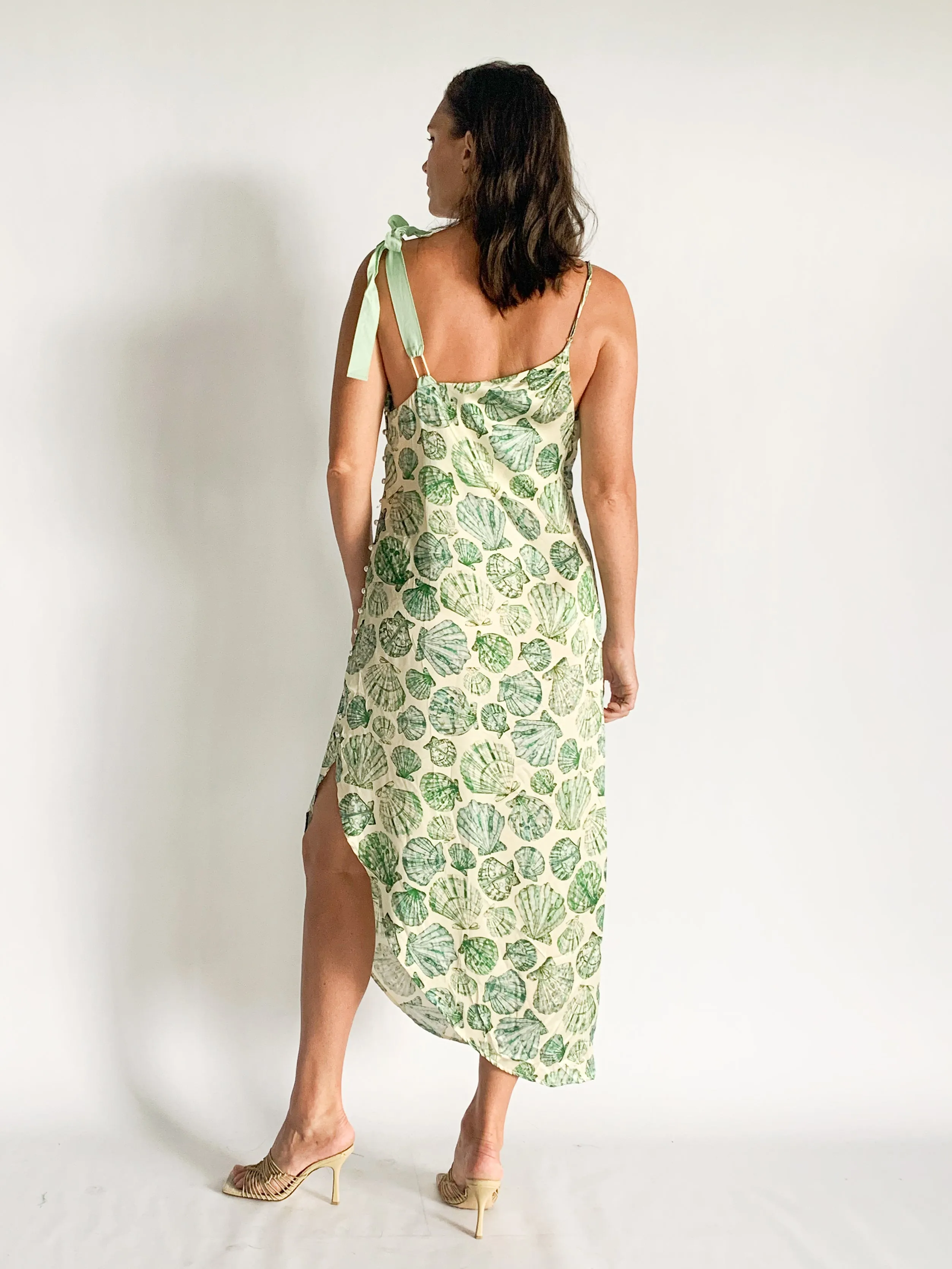 Sea Shell Silk Slip Dress