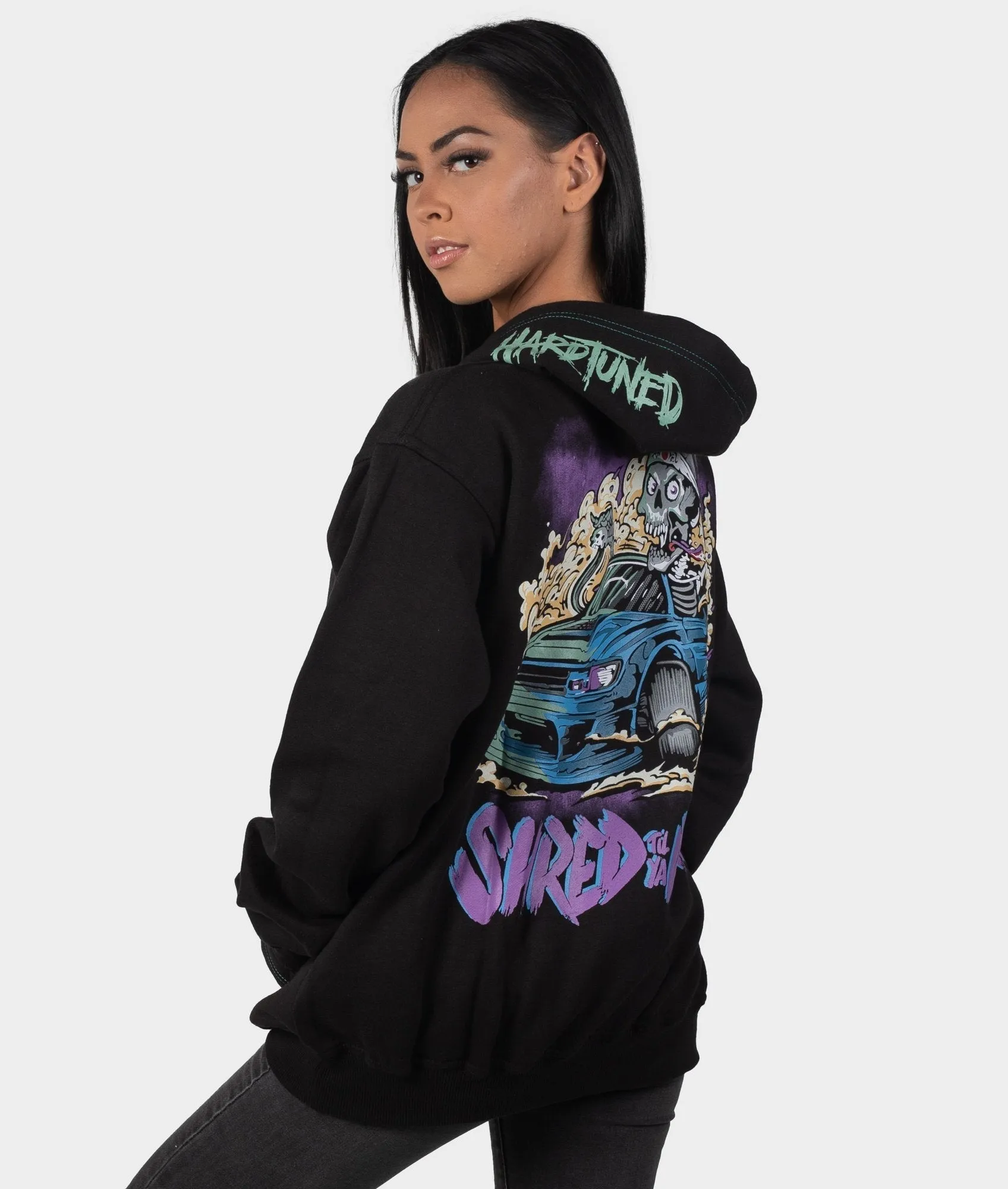 Shred Till Ya Dead Womens Hoodie