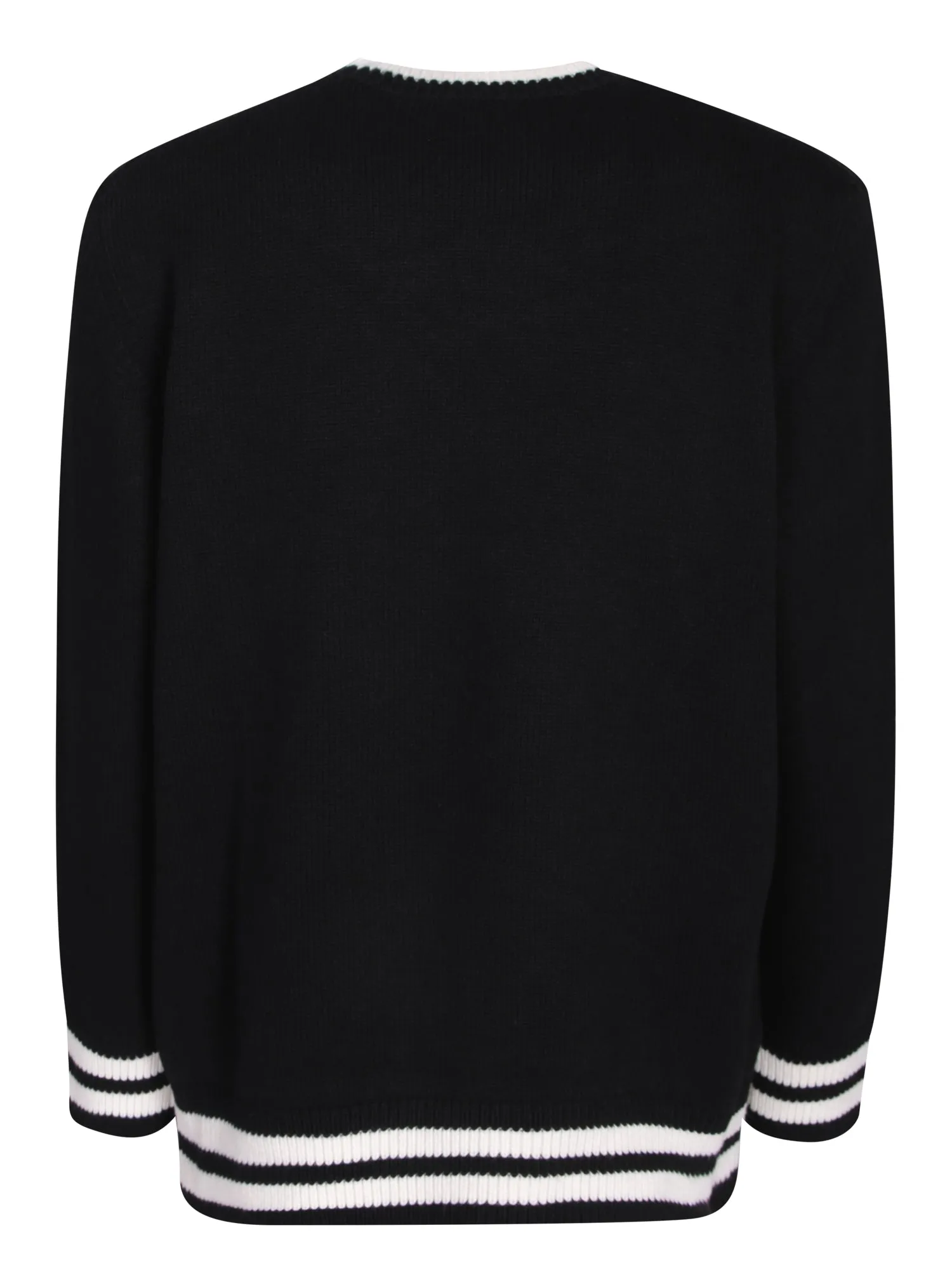 Skull-print wool jumper