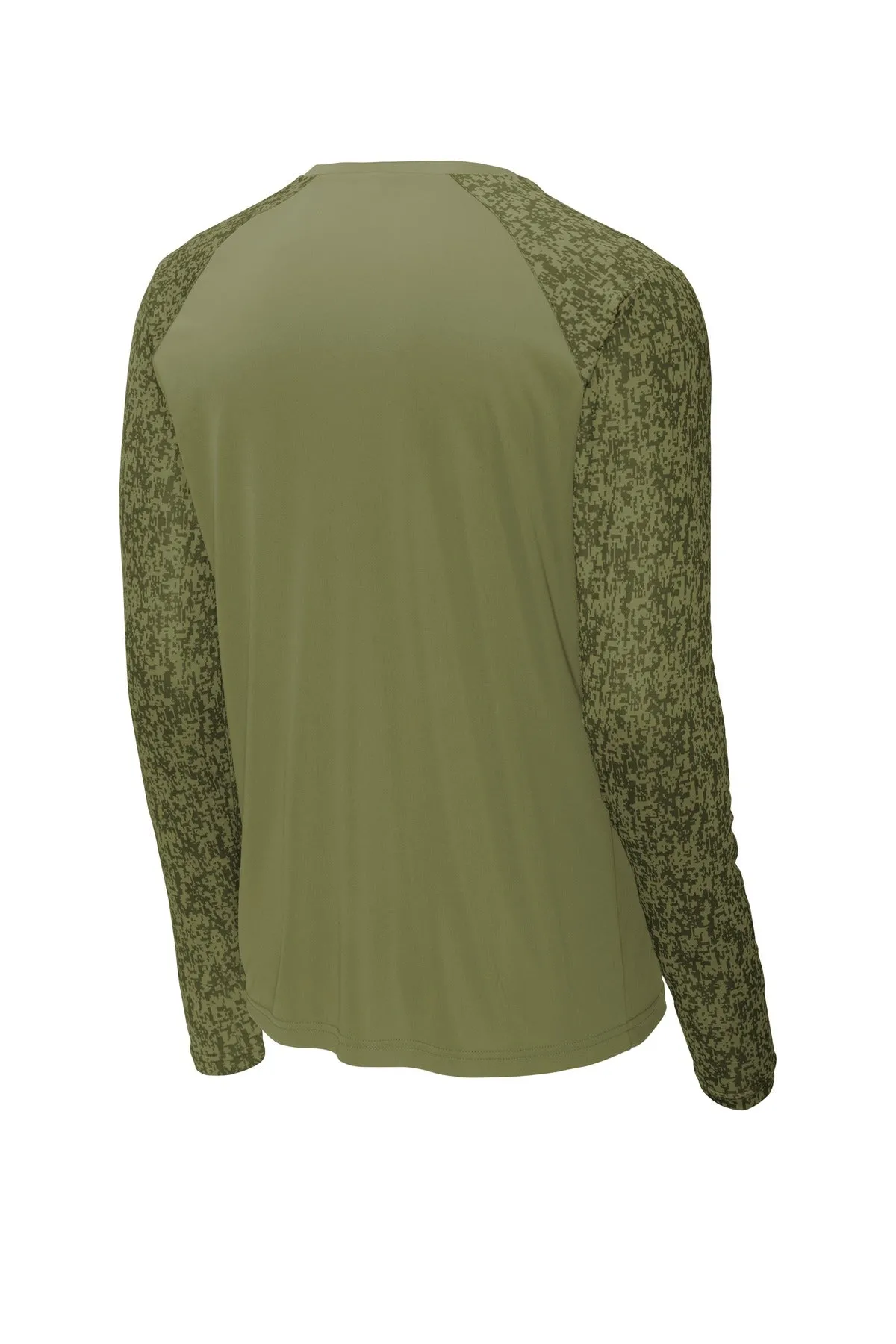 Sport-Tek Long Sleeve Digi Camo Tee. ST460LS