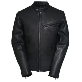 Superb Mens Cow Hide Black Leather Jacket