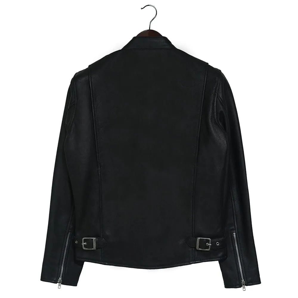 Superb Mens Cow Hide Black Leather Jacket