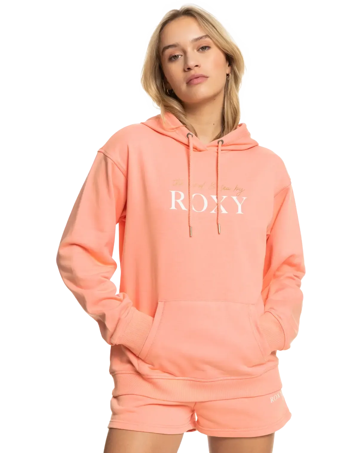 Surf Stoked Terry Hoodie in Papaya Punch