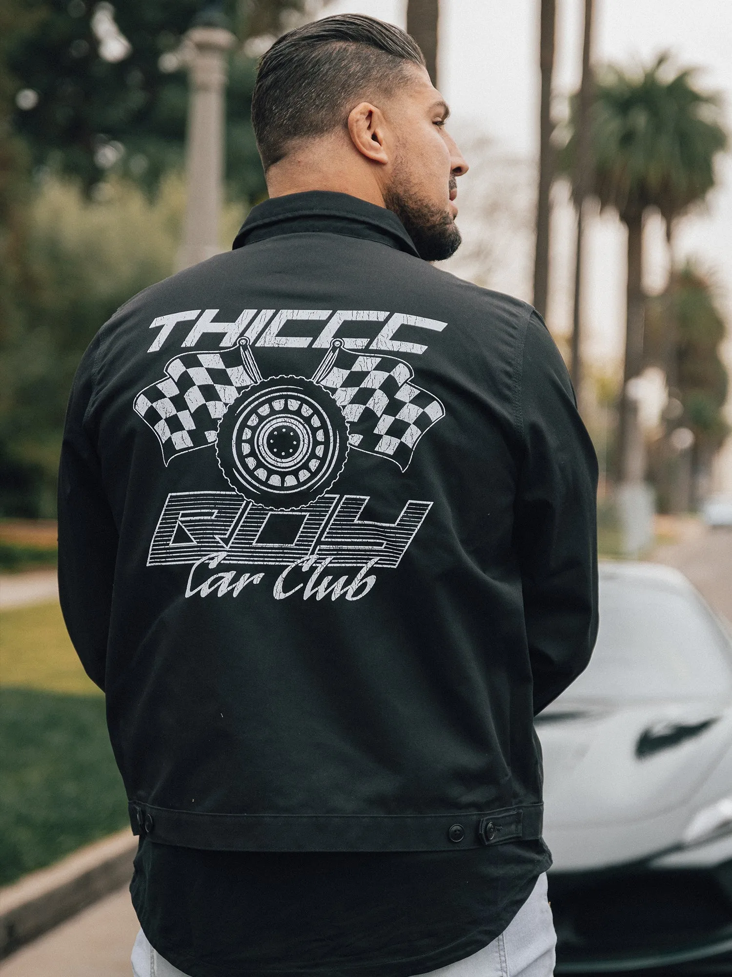 Thiccc Boy Car Club Black Jacket