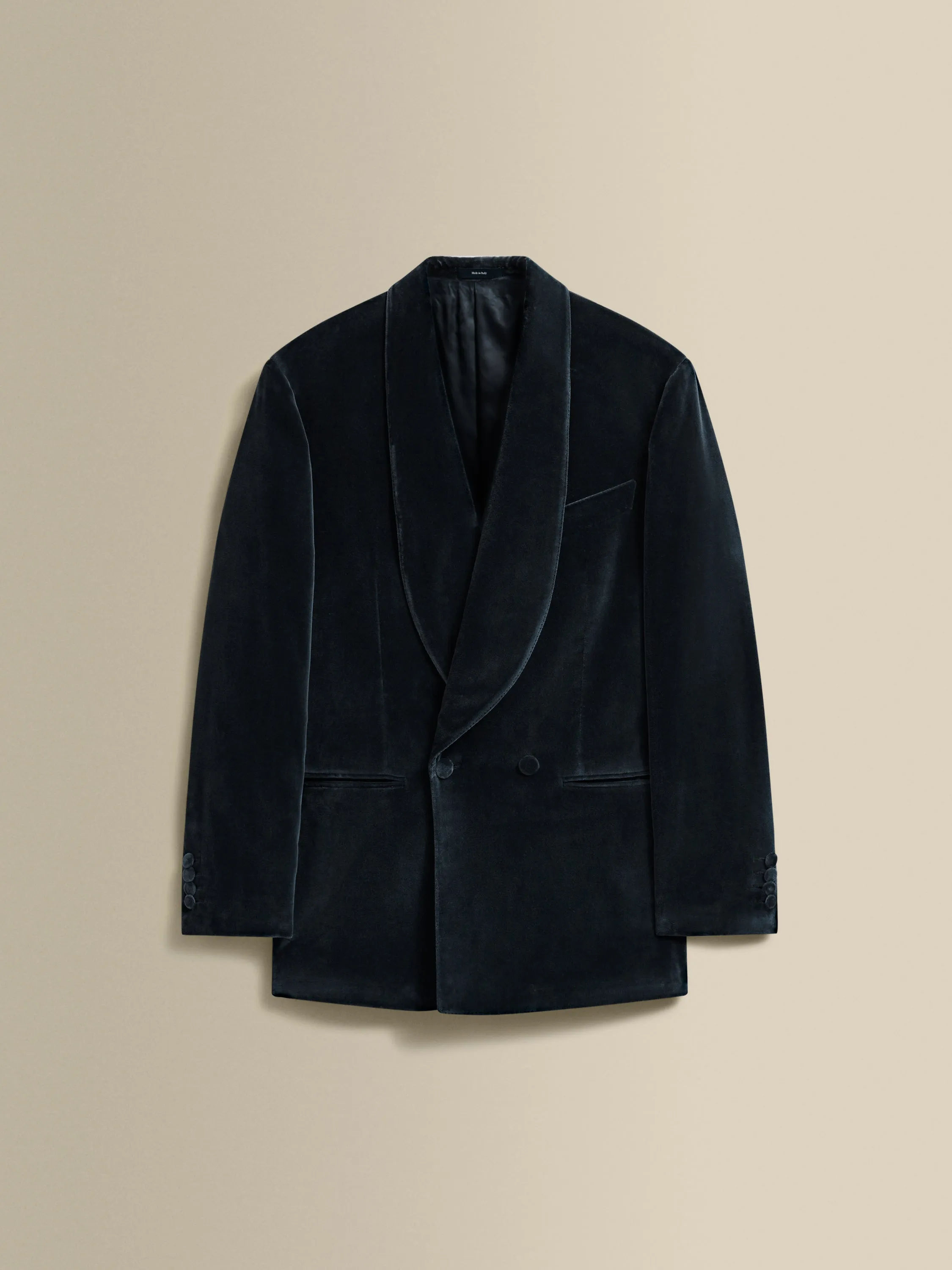 Velvet Double Breasted Shawl Lapel Dinner Jacket