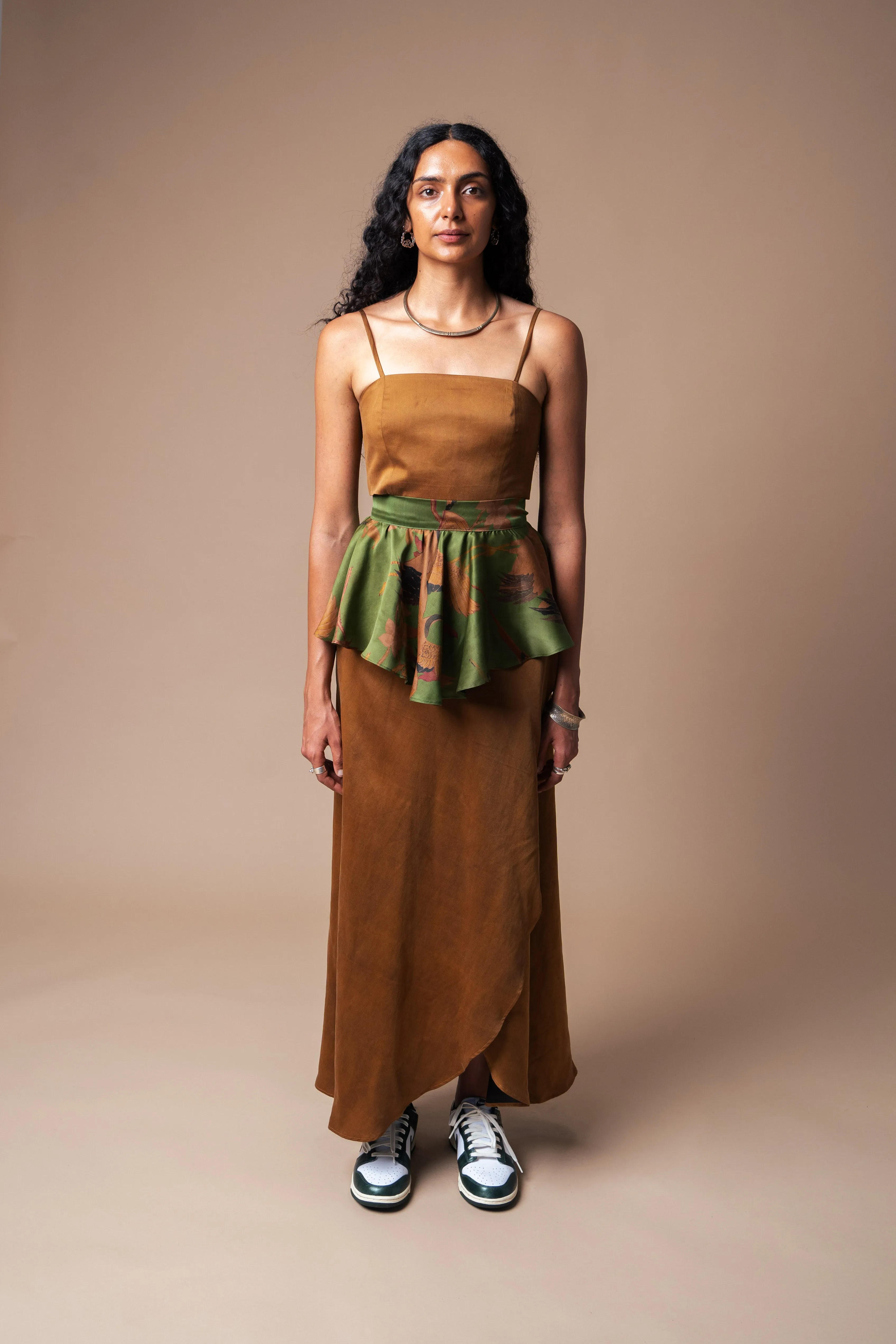 Verdant Cranes Peplum Belt