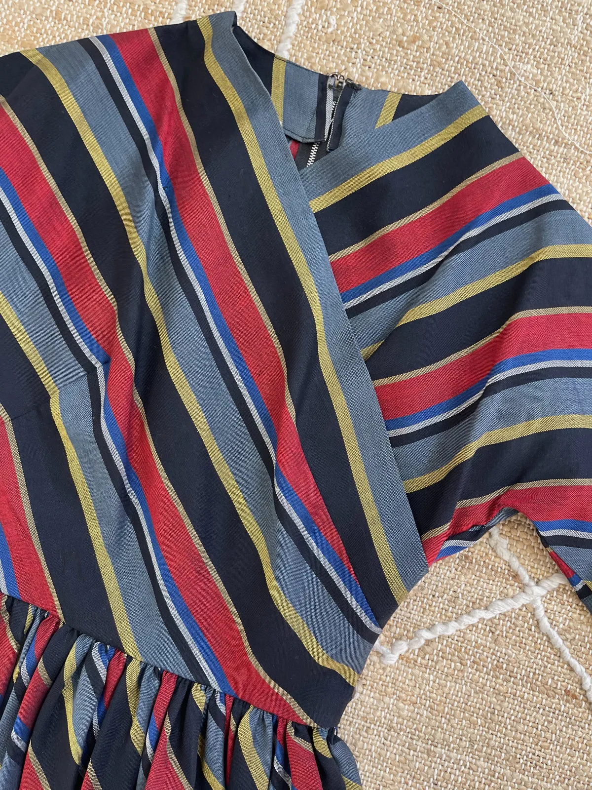 Vintage 50's Stripe Wrap Dress