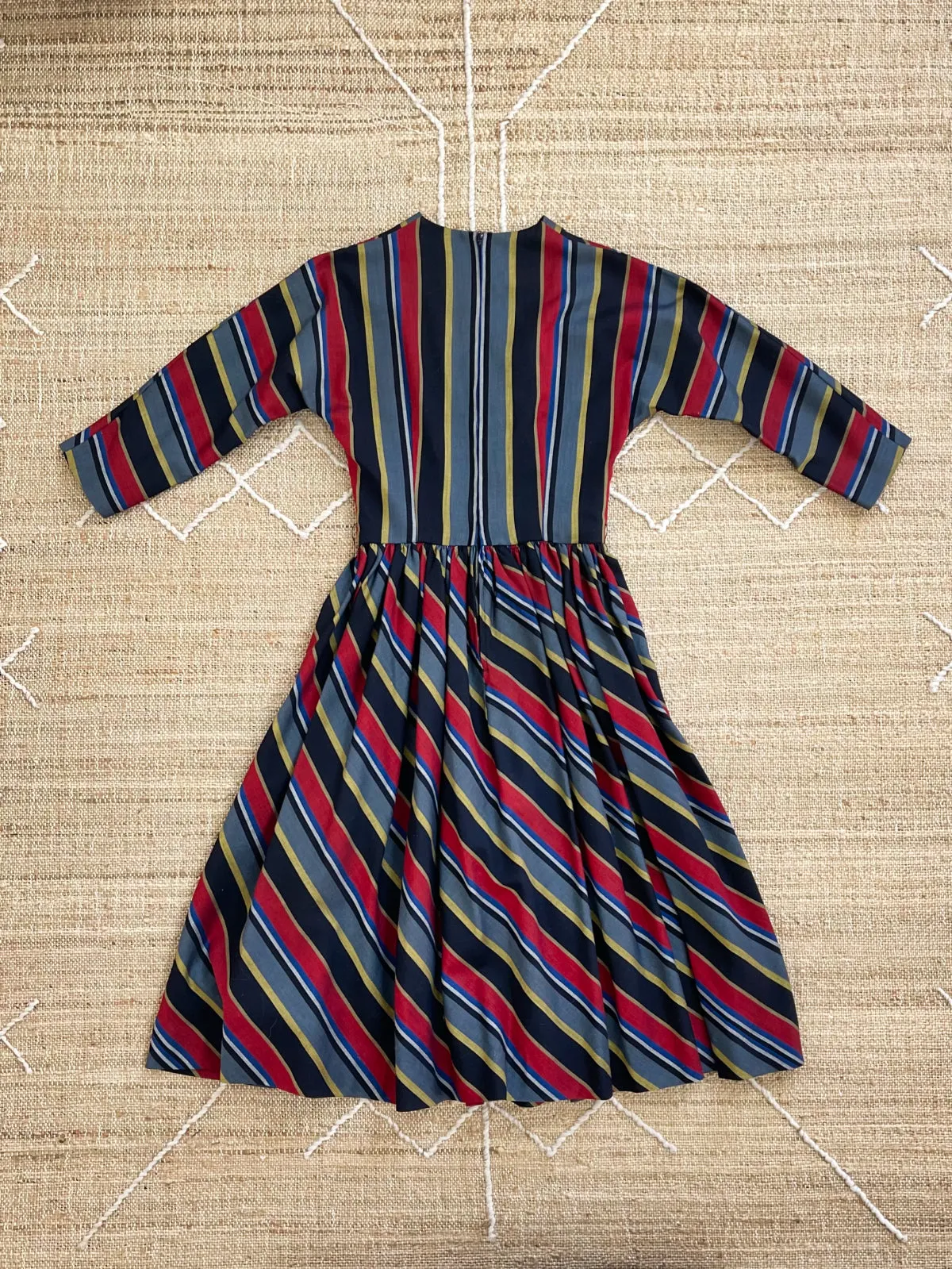 Vintage 50's Stripe Wrap Dress