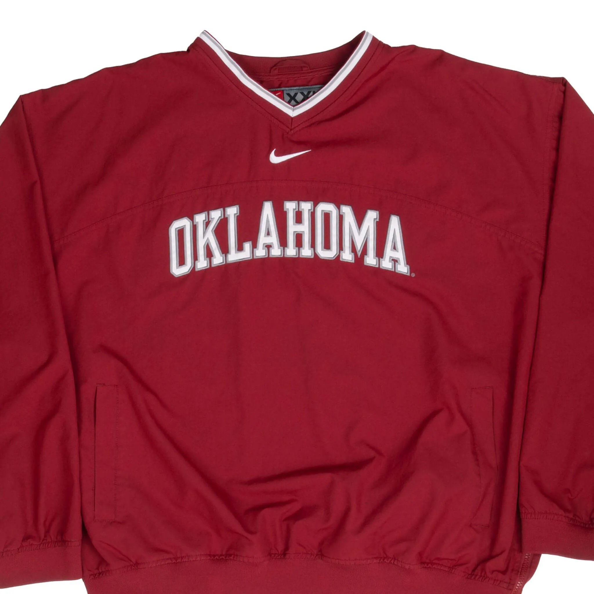 VINTAGE NIKE NCAA OKLAHOMA WINDBREAKER PULLOVER JACKET 2000S 2XL