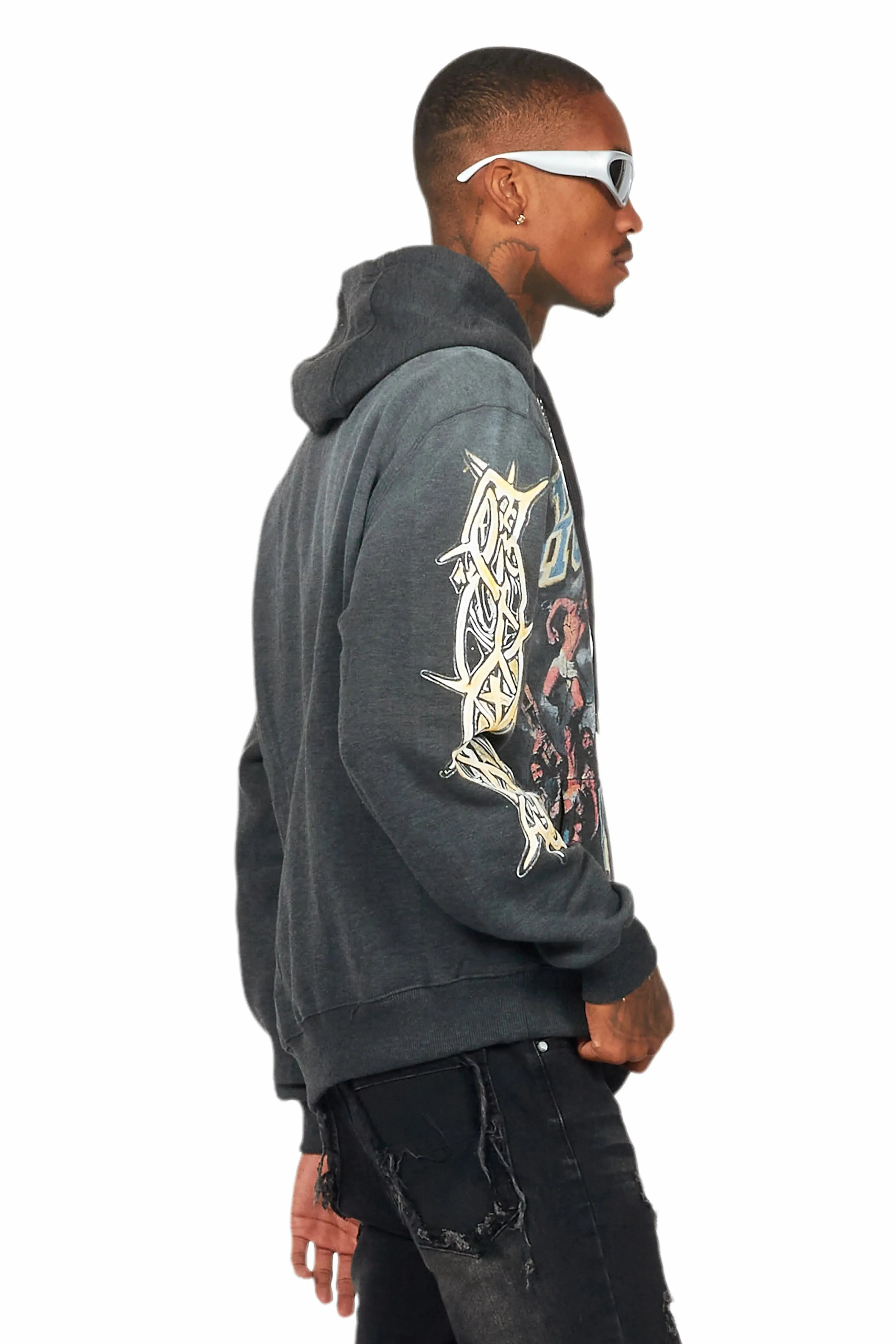 Waller Charcoal Graphic Hoodie