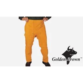 Weldas 44-2440 Golden Brown 40" Welding Chaps Select Split Leather Adj Waist