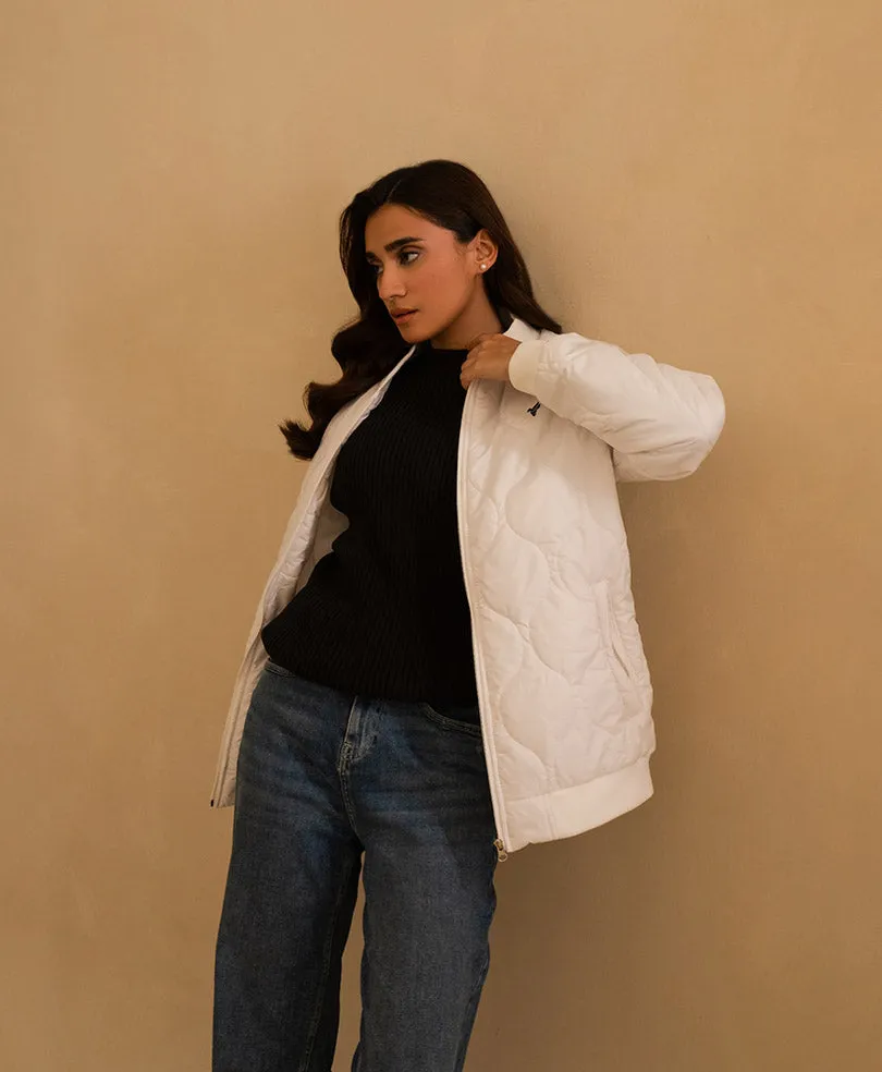 White Diamond Quilted Jacket (Women)