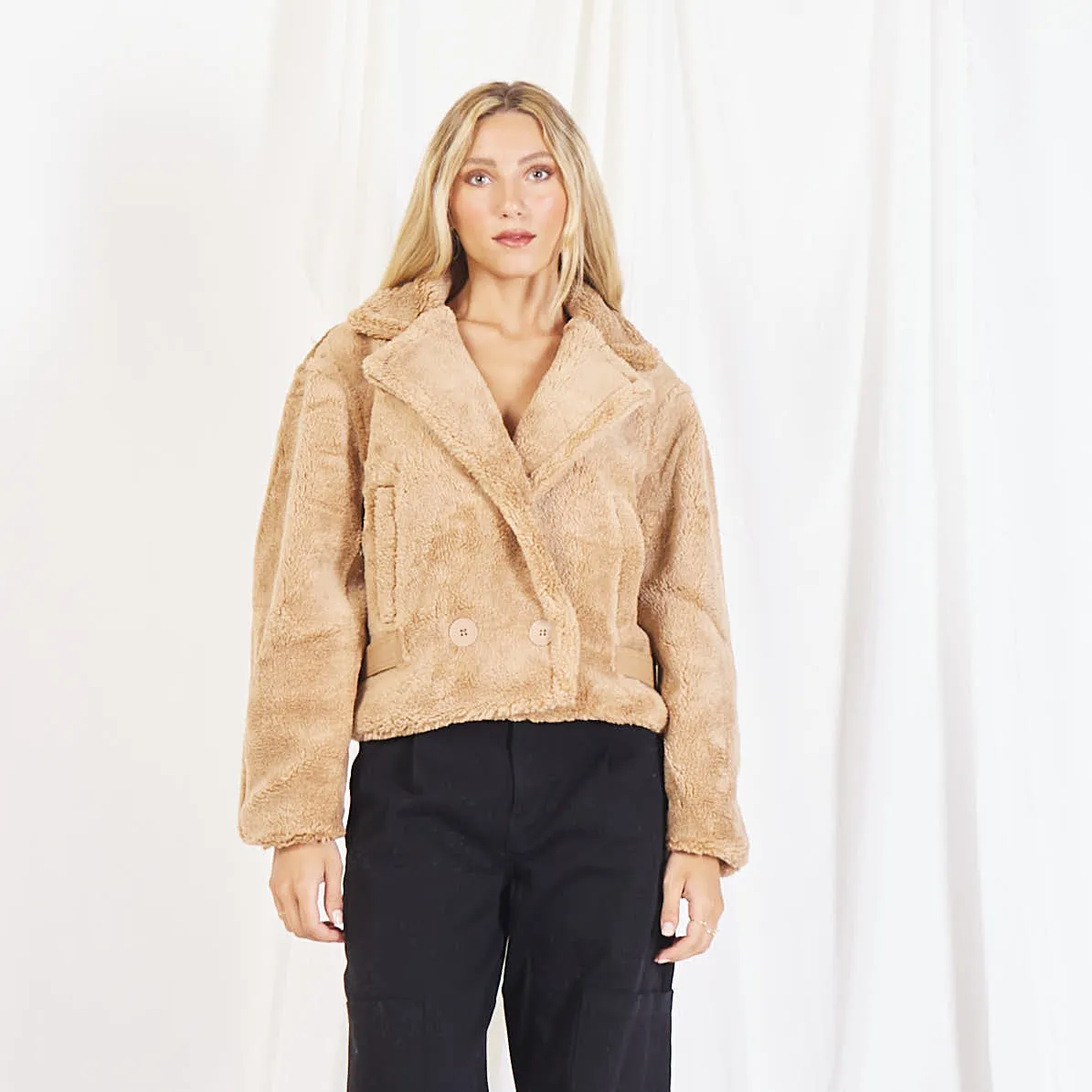 Wholesale sherpa cropped jacket