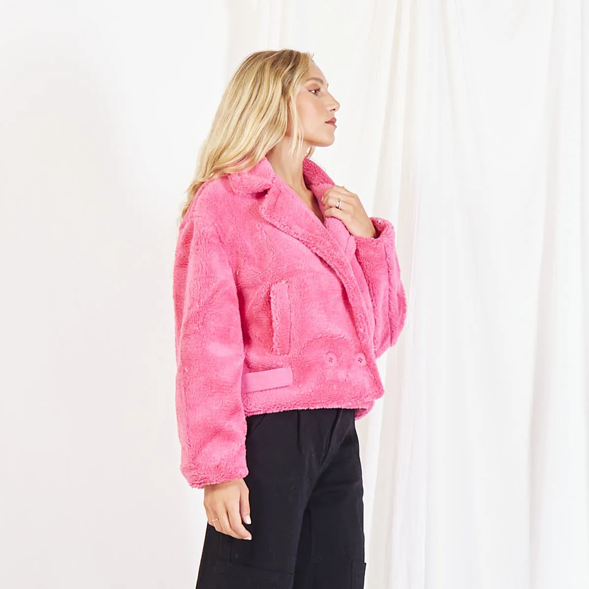 Wholesale sherpa cropped jacket