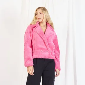 Wholesale sherpa cropped jacket