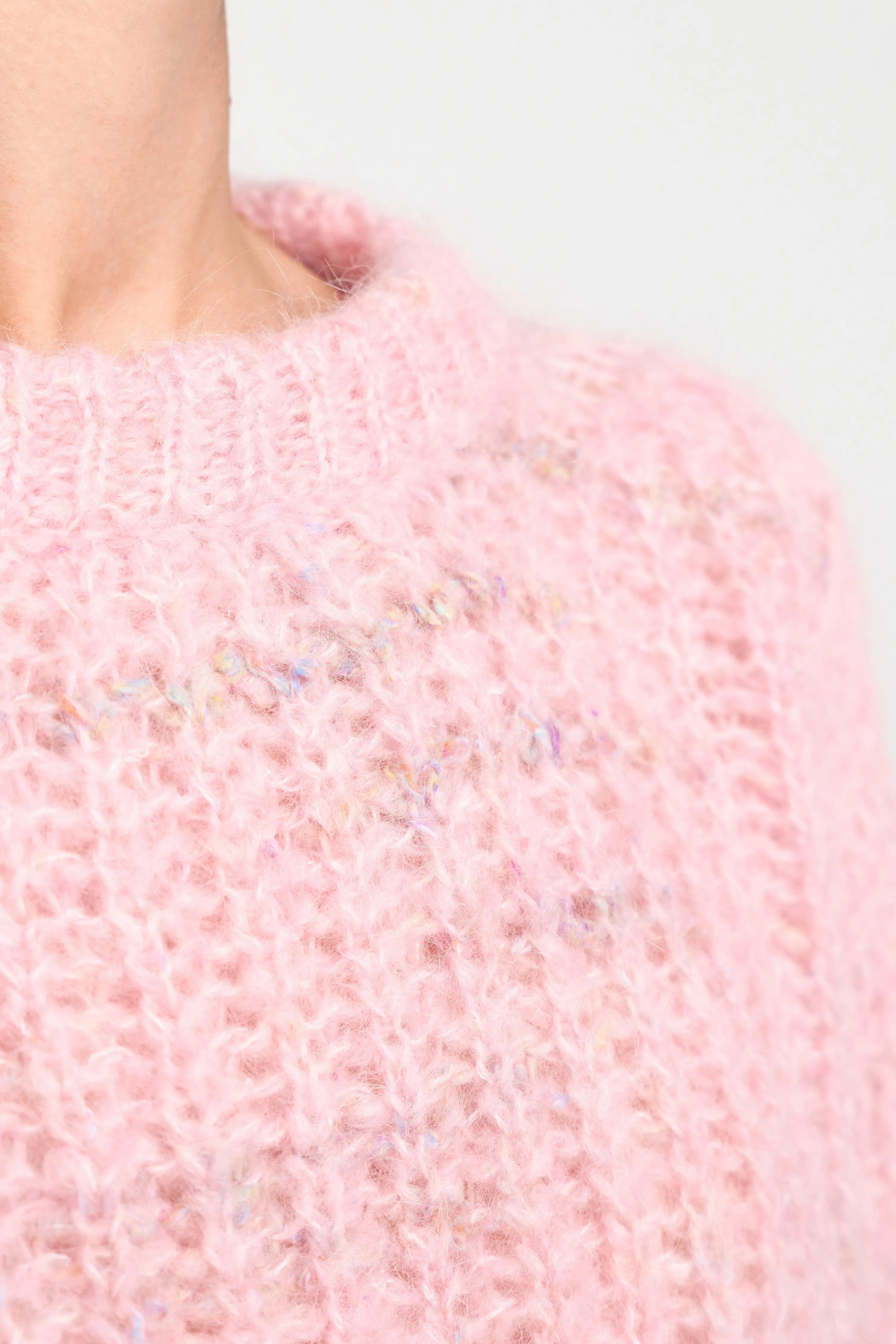 Wollpullover in Pastellrosa