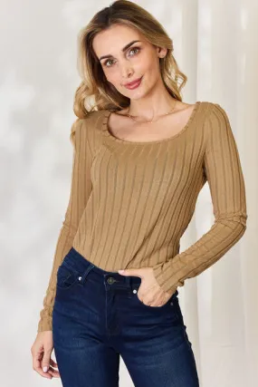 Women's Basic Bae Full Size Ribbed Long Sleeve T-Shirt