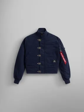 WOMEN'S CROPPED US NAVY DECK HOOKED MOD JACKET