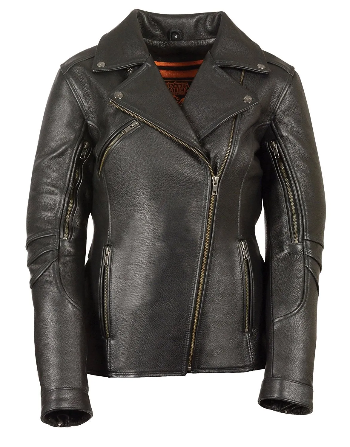 Women's Long Length Beltless Vented Biker Jacket